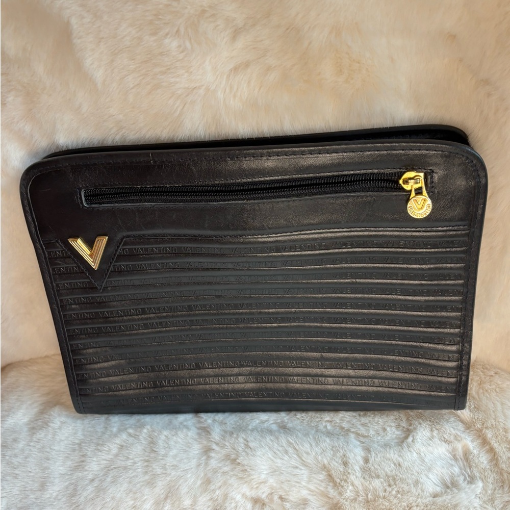 Valentino Leather Black Bag Embossed - Picture 8 of 16